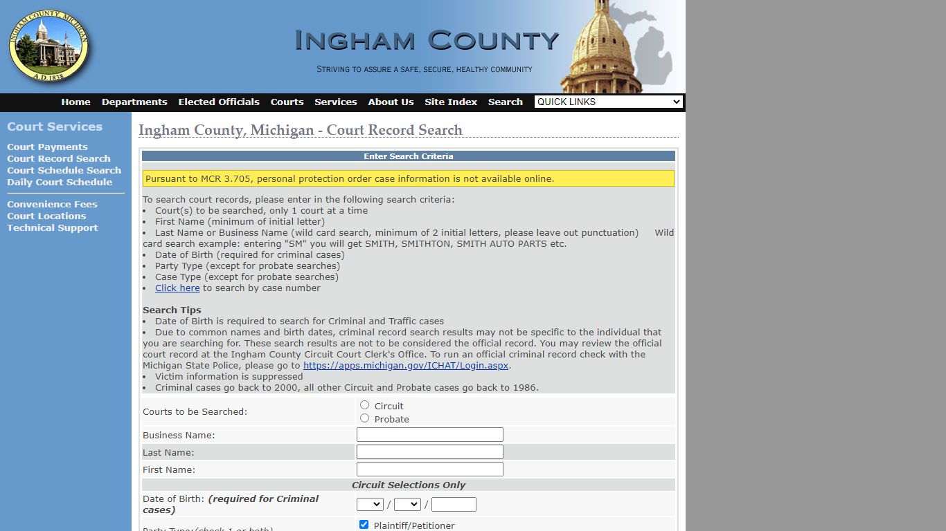 Ingham County Court Services